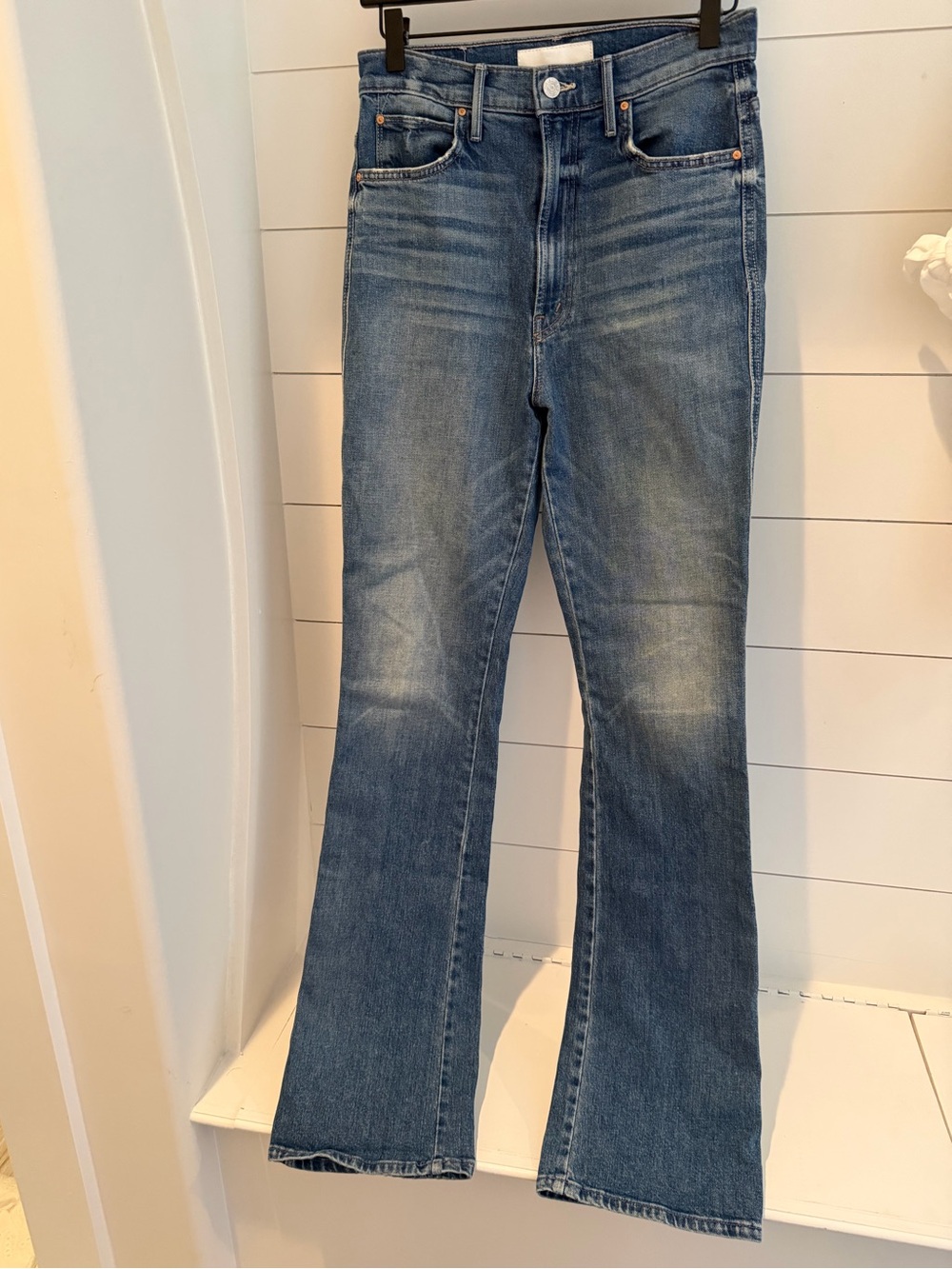 Mother Blue Denim Flare Jeans